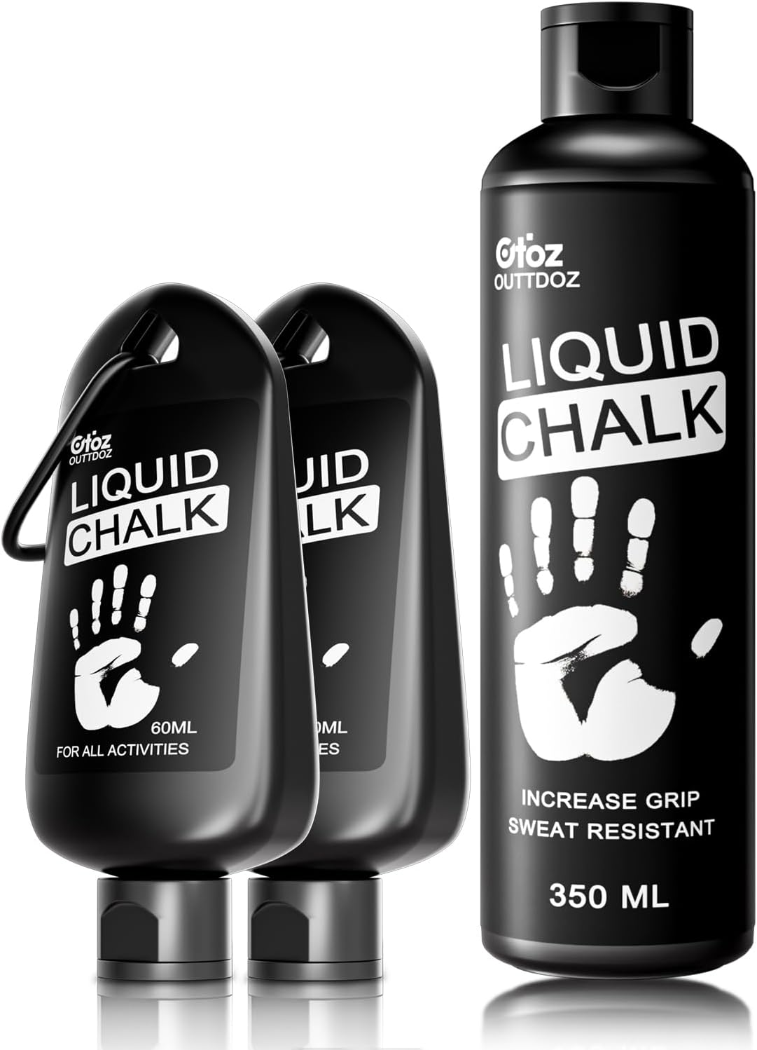 Liquid Chalk 2 oz & 12 oz, Mess-Free Gym Chalk for Lifting