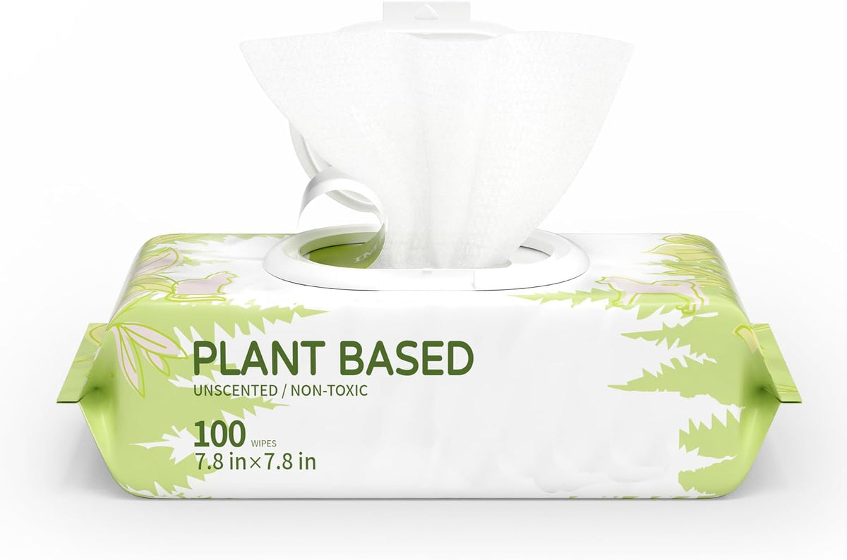 IMMHABI 400 Count Dog Wipes, Unscented Plant-Based Hypoallergenic Pet Wipes for Paws, Butt, and Anal Gland Care, Cleansing & Deodorizing for Puppies and Cats