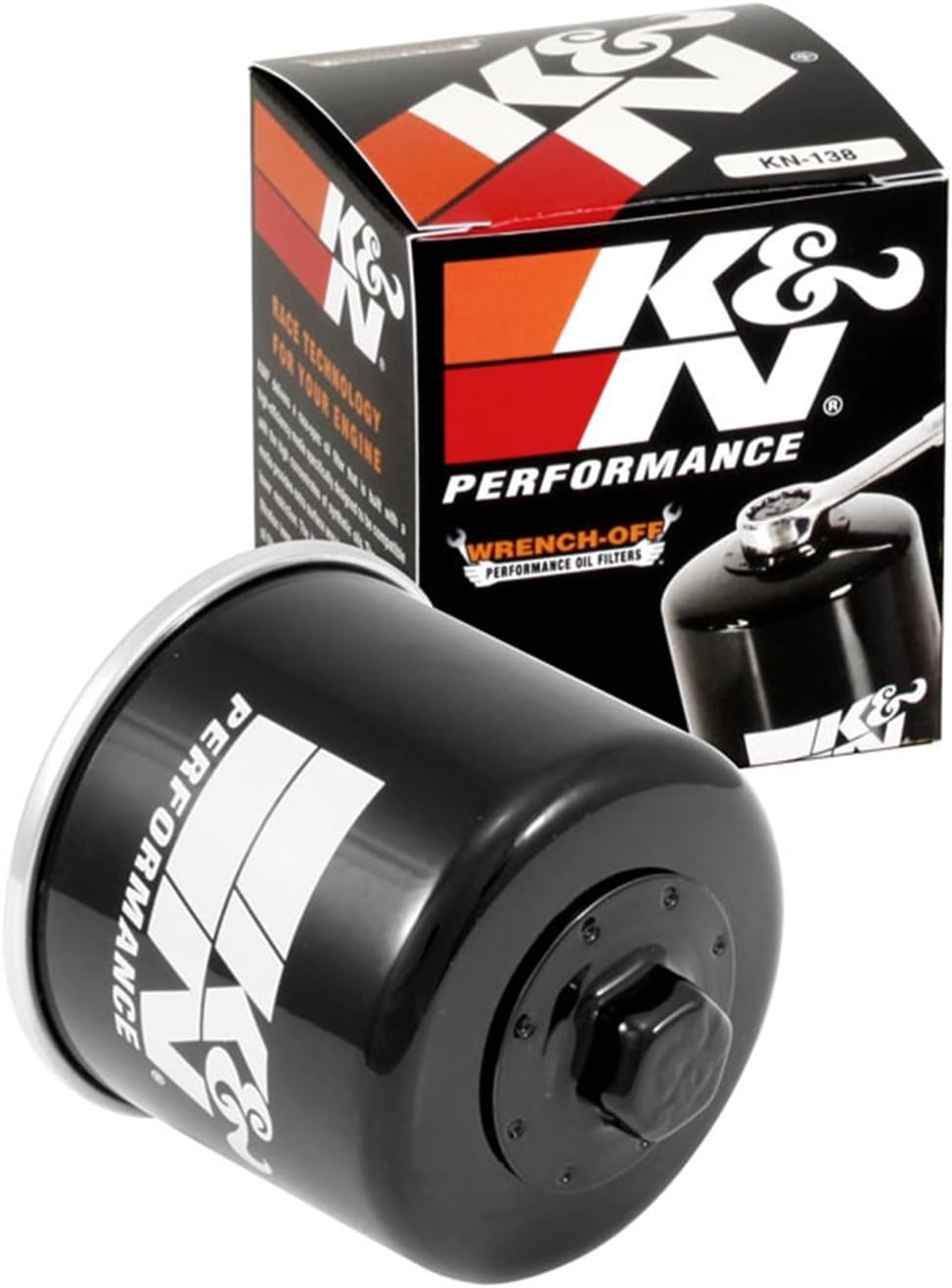 K&N Motorcycle Oil Filter: High Performance, Premium, KN-138