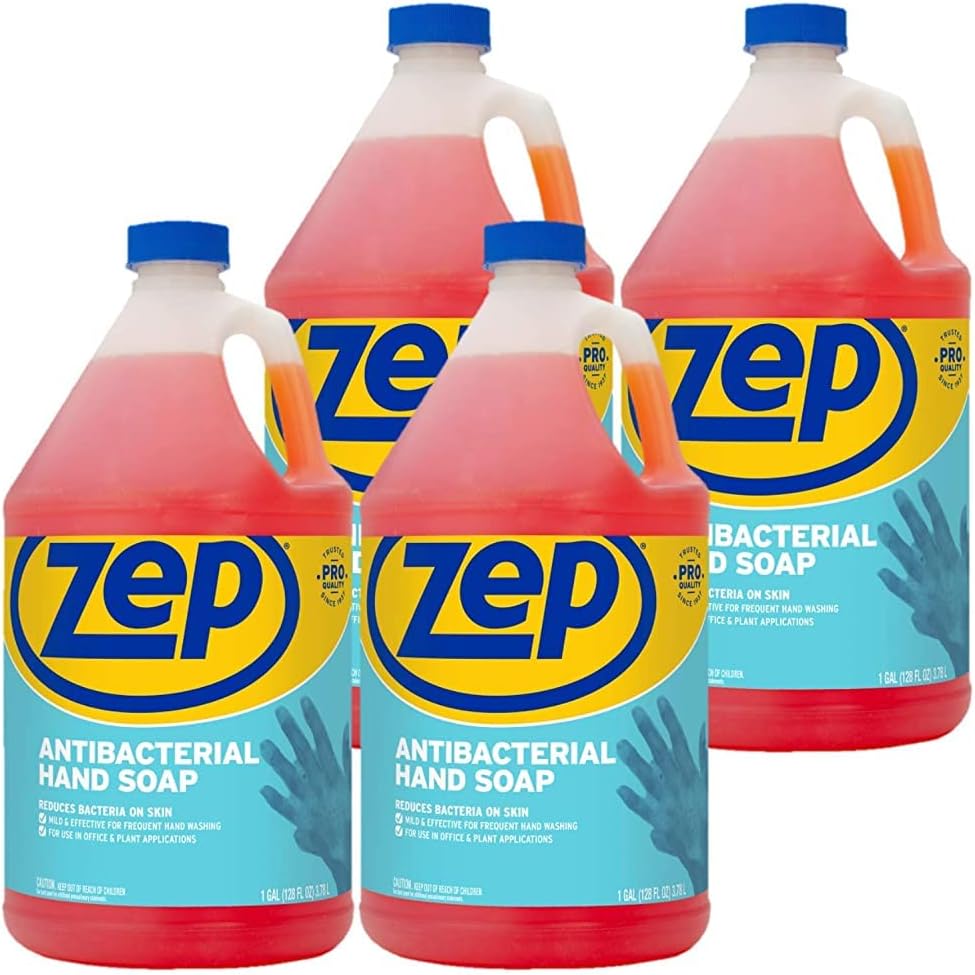 Zep Commercial Antimicrobial Hand Soap, 1 Gallon, R46124, 128 Fl Oz (Pack of 1)