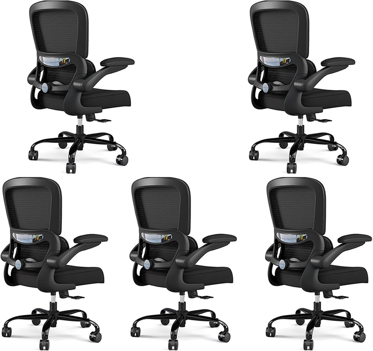 TRALT Office Chair - Ergonomic Desk Chair with Adjustable Lumbar Support, Mesh Computer Chair, Executive Chairs for Home Office Comfortable Lumbar Support (Black)