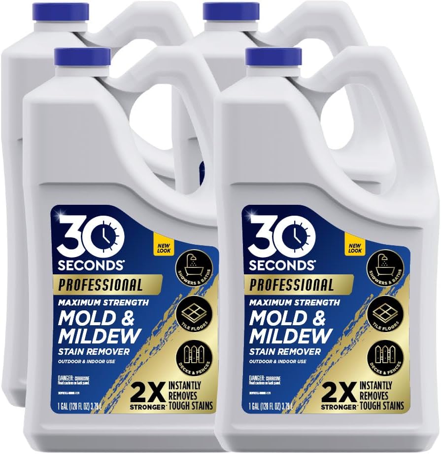 30 SECONDS Pro Mold & Mildew Stain Remover, Scrub-Free Formula, 32 Oz