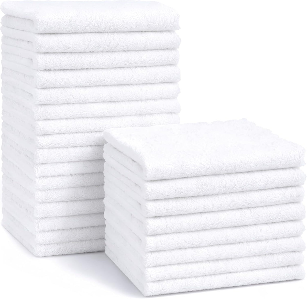 HOMEXCEL Baby Washcloths 24 Pack Microfiber Coral Fleece Soft Wash Cloths