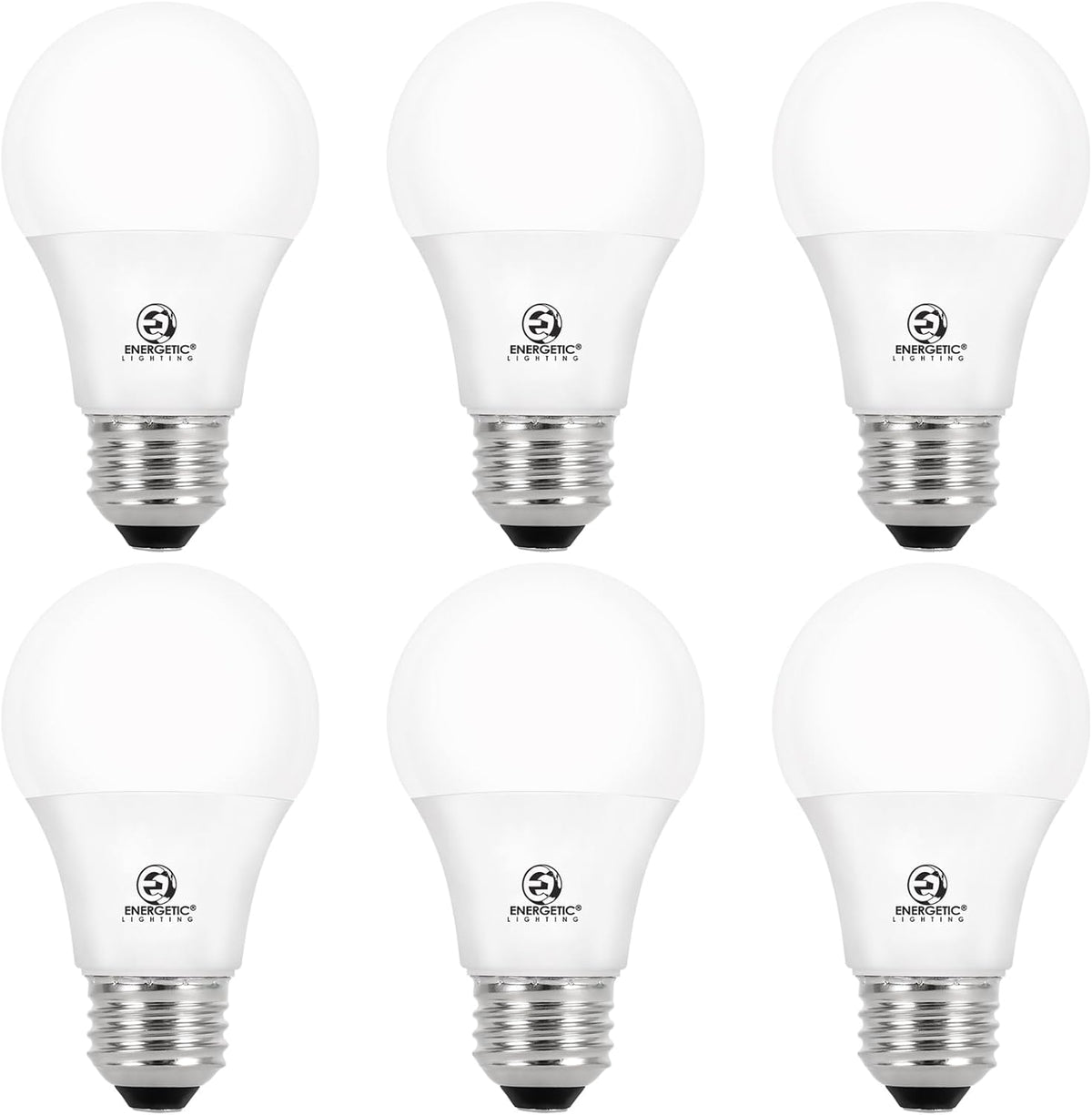 Energetic 24-Pack A19 LED Light Bulb, 60 Watt Equivalent, Daylight 5000K, E26 Medium Base, Non-Dimmable LED Light Bulb, ETL Listed