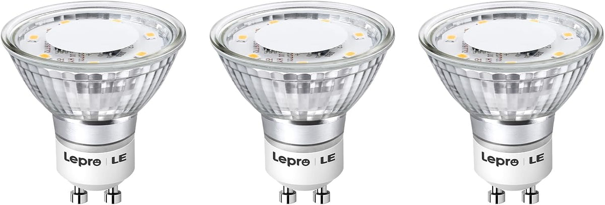 Lepro Non-Dimmable GU10 LED Light Bulbs 4W 350LM 5000K Daylight White 6PC
