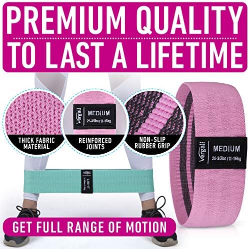 Resistance Bands for Working Out with Workout Bands Guide. 4 Booty Bands for Women Men Fabric Elastic Bands for Exercise Bands Resistance Bands for Legs Bands for Working Out Hip Thigh Glute Bands Set