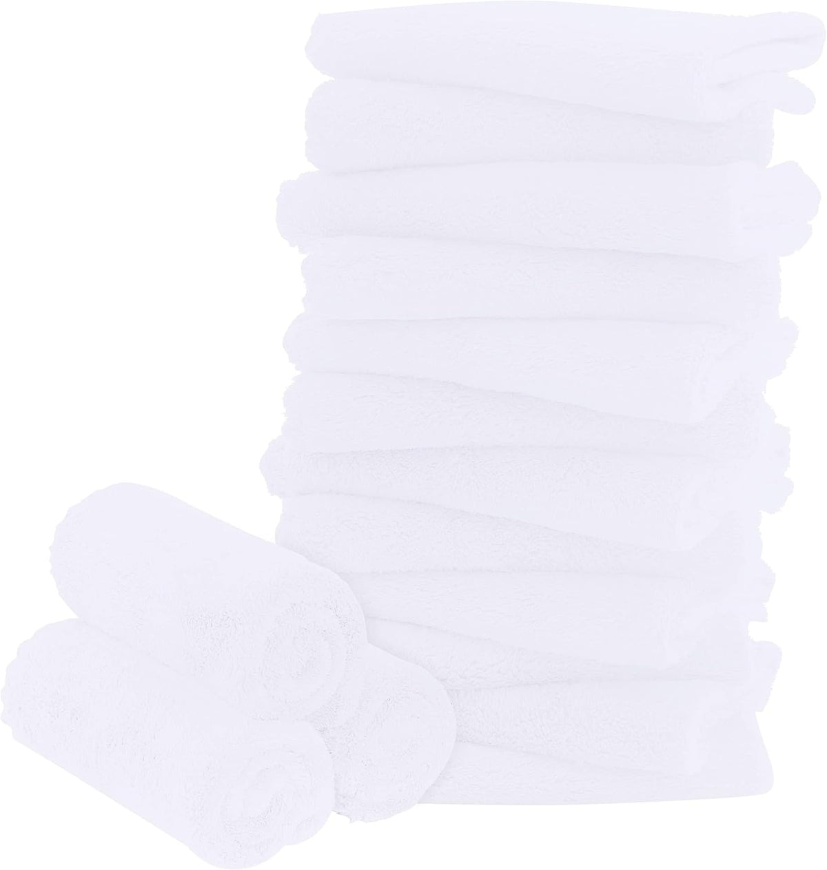 16 Pack Baby Washcloths - Luxury Multicolor Coral Fleece - Extra Absorbent and Soft Wash Clothes for Newborns, Infants and Toddlers - Suitable for Sensitive Skin and New Born - Baby Shower, 10x10 Inch