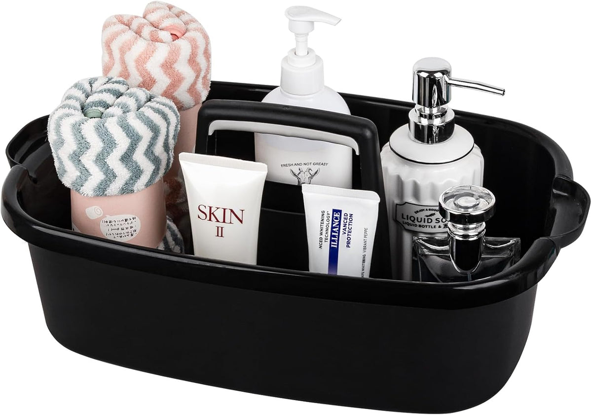 JiatuA Large Cleaning Supplies Caddy Portable Shower Caddy Basket Dark Gray