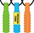 Xtra Tough (XT) Sensory Chew Necklace (3 Pack) - Sensory Oral Motor Aids Teether Toys for Autism, ADHD, Baby Nursing or Special Needs- Designed for Moderate & Aggressive Chewer