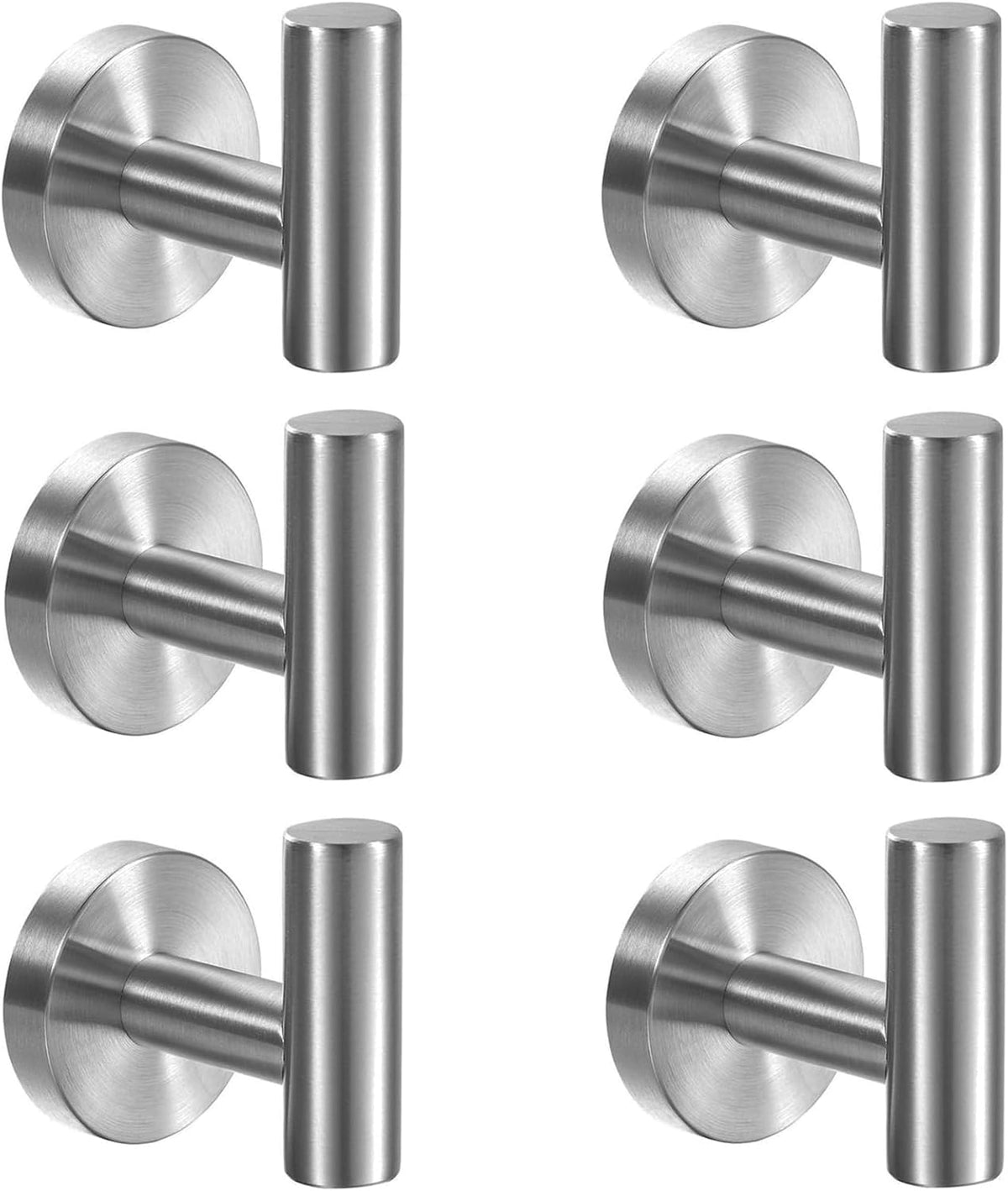 Kruodop Towel Hooks for Bathroom,2 Packs Wall Mount Towel Holder,Black Matte Wall Robe Hook,Stainless Steel Heavy Duty Door Hanger Towel Hook for Kitchen, Bedroom,Hotel,Pool,Coats(Drilling)