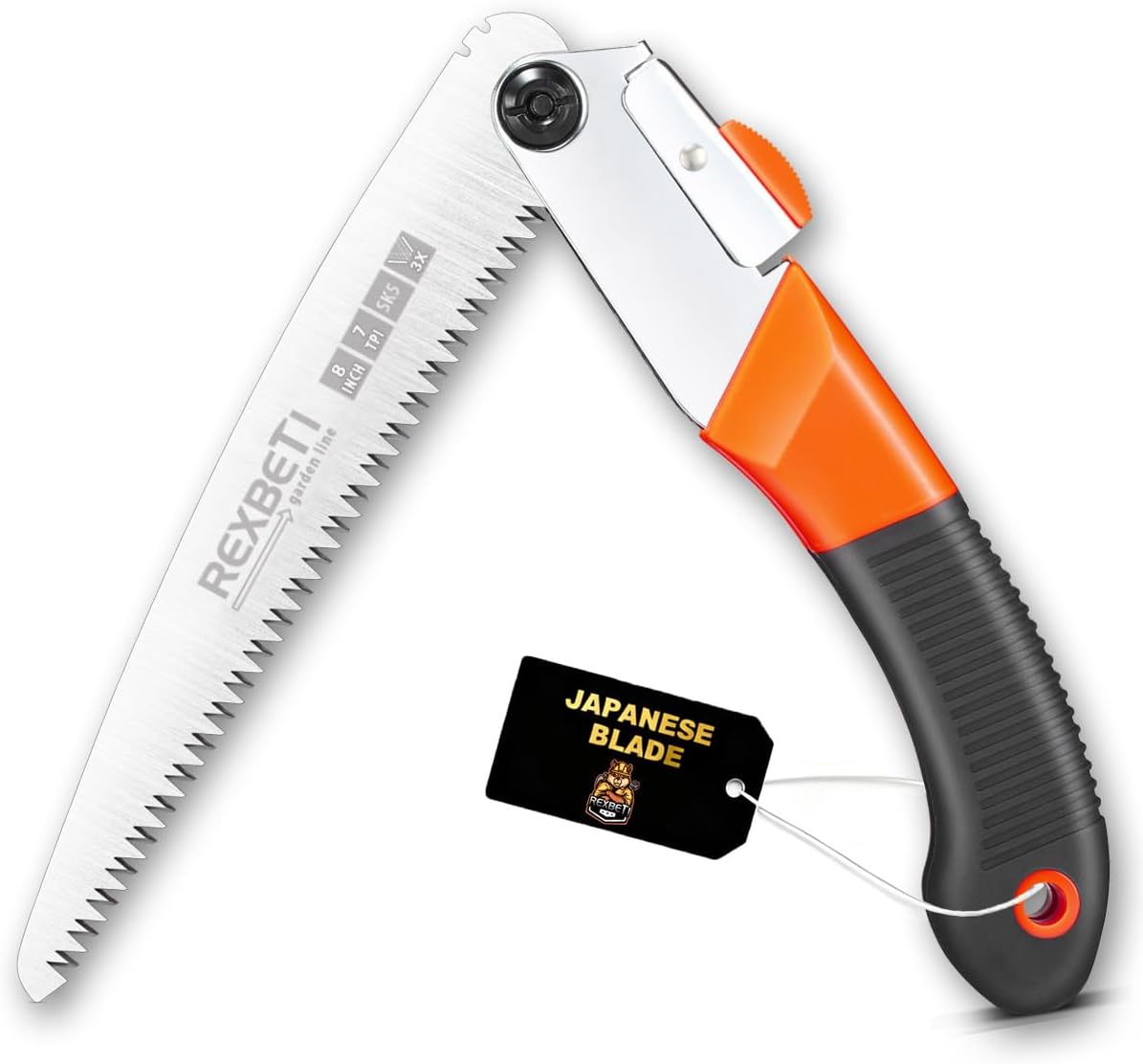 REXBETI 11-Inch Folding Saw, Heavy Duty Hand Saw, Wood & Camping, SK5 Steel