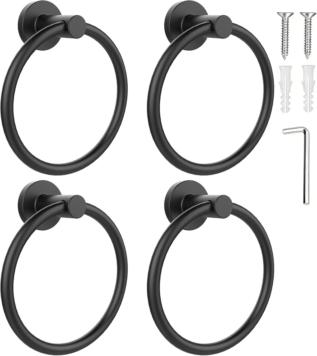 SetSail Towel Holder for Bathroom Wall Matte Black Towel Ring