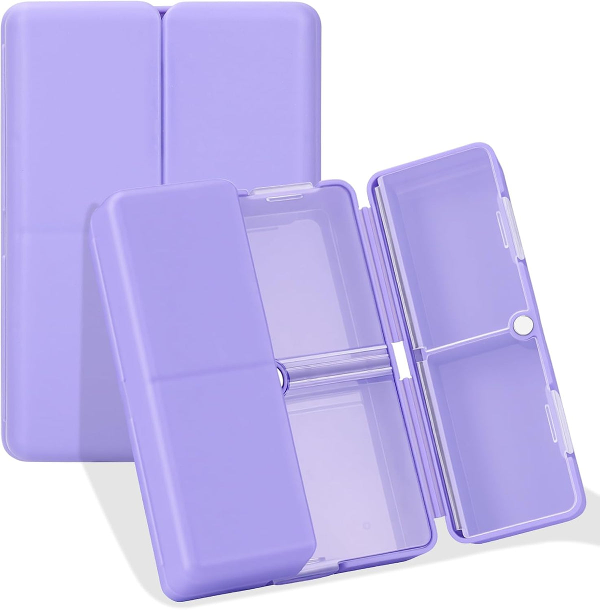 FYY Travel Pill Organizer, 7 Compartments Small Pill Box Medicine Case-Pink