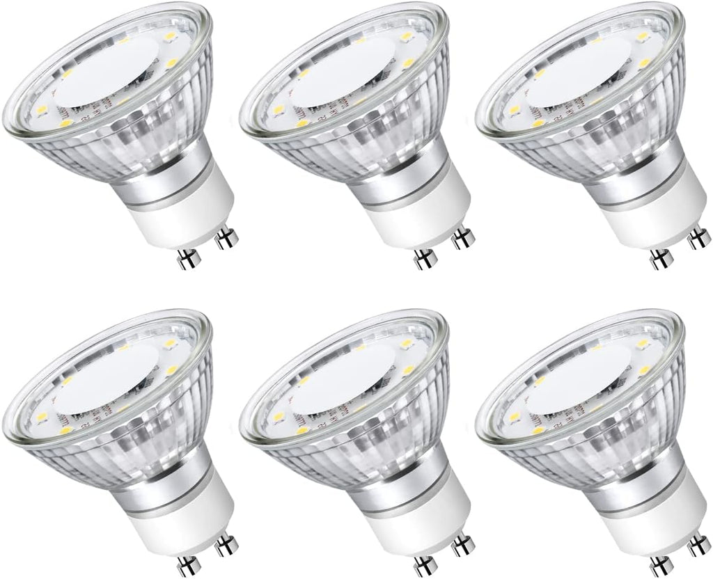 Lepro Non-Dimmable GU10 LED Light Bulbs 4W 350LM 5000K Daylight White 6PC