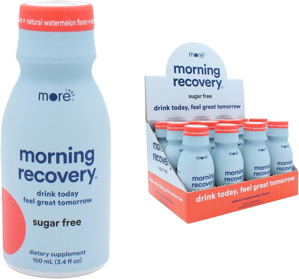 Morning Recovery DHM Electrolyte, Milk Thistle Drink Proprietary Formulation to Hydrate While Drinking, Non GMO, Vegan, Gluten-Free, Sugar-Free Lemon, Pack of 6