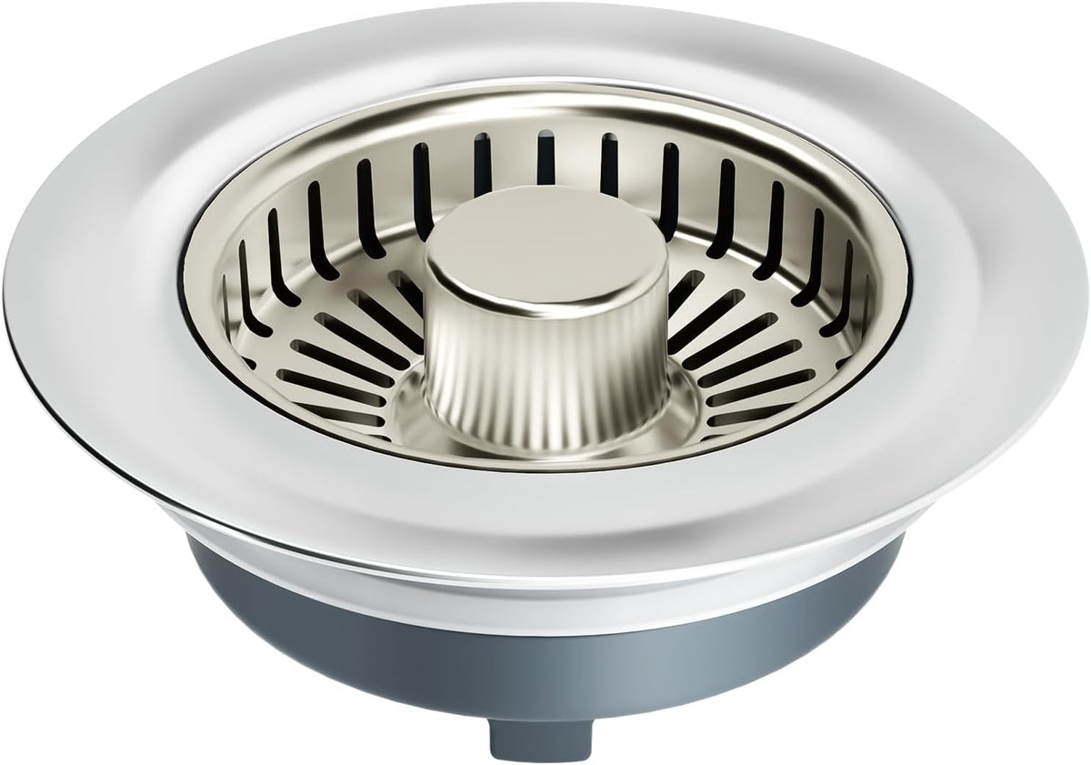 zaa 3 in 1 Kitchen Sink Drain Strainer Stopper Removable Basket Pop-Up