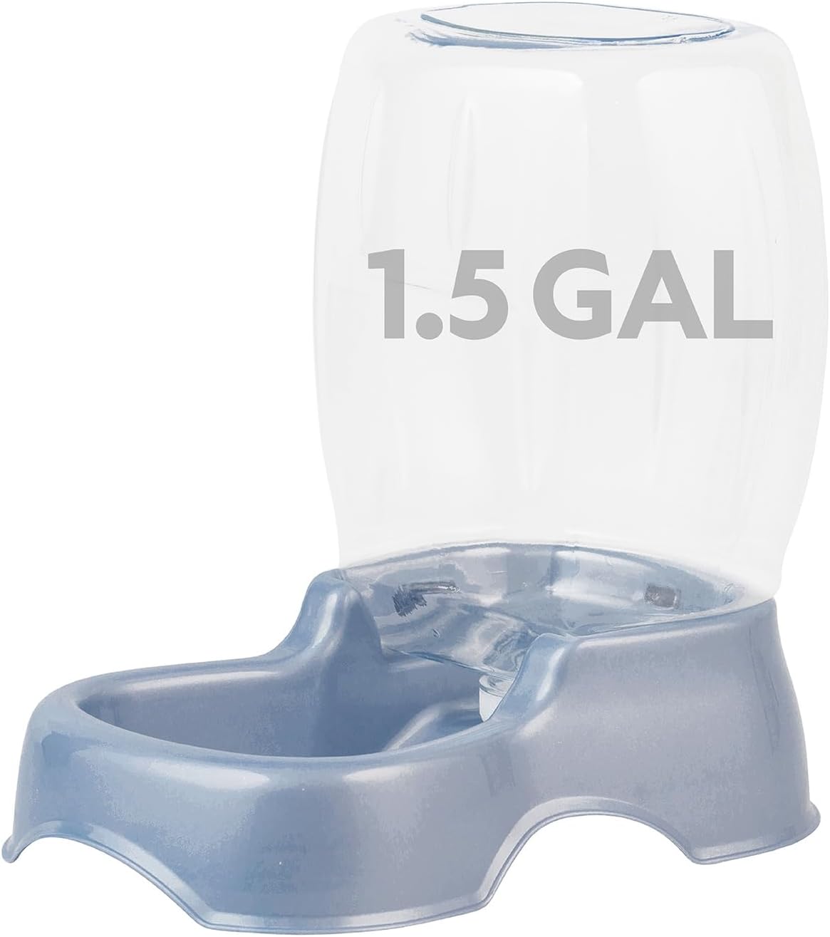 Petmate Pet Cafe Gravity Water Dispenser, 0.75 GAL, Pearl Gray | Bowl for Cats and Dogs, USA Made