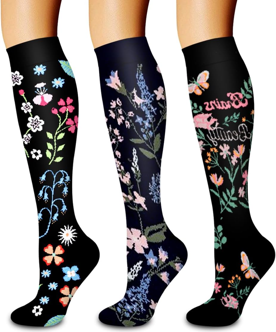 3 Pack Medical Compression Sock-Compression Sock For Women and Men Circulation -Best for Running,Nursing,Athletic Sports
