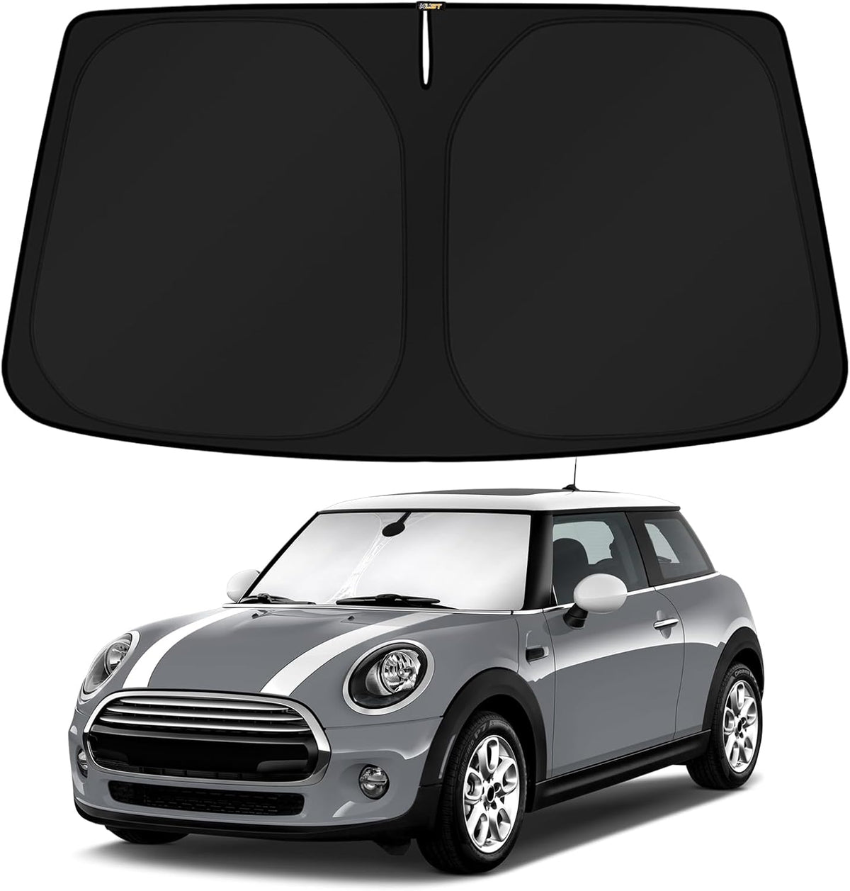 KUST Windshield Sun Shade for 2017-2026 Tesla Model Y/Model 3 Sunshade Accessories (Fit 2025-2026 Model Y Juniper / 2024 Model 3 Highland) Upgraded Foldable Sunshade, Blocks UV Rays Keep Car Cool