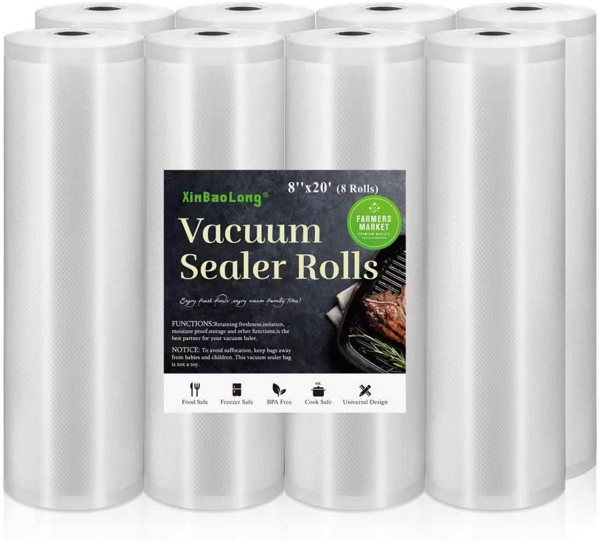Vacuum Sealer Bags For Food 6 Pack, Kitchen Essentials