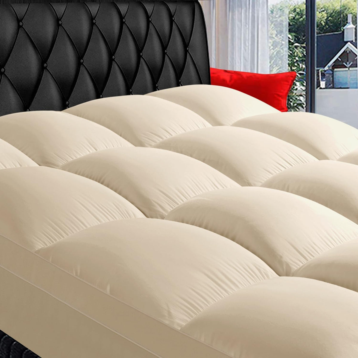 COONP Queen Mattress Topper, Cotton Extra Thick Pillow Top Mattress Pad