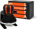 SPTA Ultra Soft Detailing Brush, Car Detail Brush, Orange Handle XL Synthetic Brush - Ultra Soft Bristles, Comes with Storage Rack, Covers Large Area Inside or Outside Vehicles