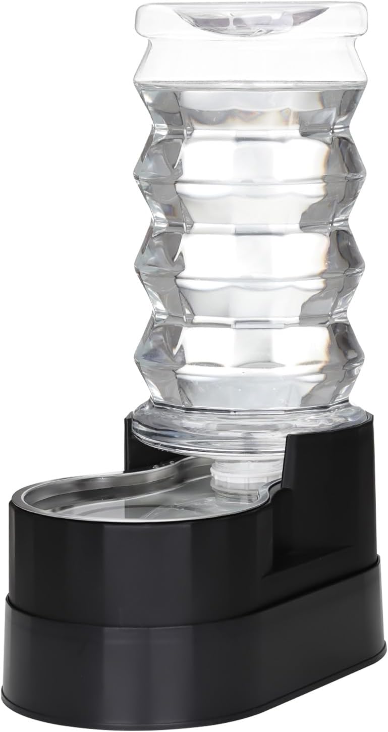 RIZZARI 8L Elevated Dog Water Dispenser: Large Dogs Senior Pets Filtered | Comfortable Drinking Position / Anti Splash Base / Stainless Steel Bowl / Easy Cleaning / Dishwasher Safe/Multi Pet Homes