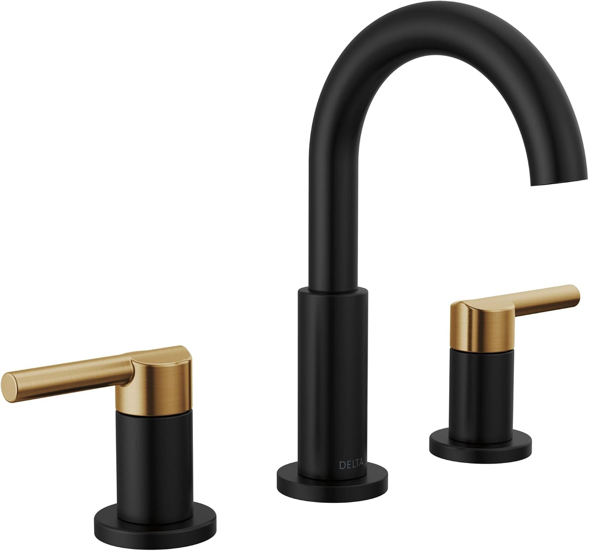 Delta Nicoli Brushed Gold Faucet 3 Hole, 8 Inch Widespread Bathroom Sink Faucet for Vanity, Push-Pop Drain Assembly, Champagne Bronze 35749LF-CZ