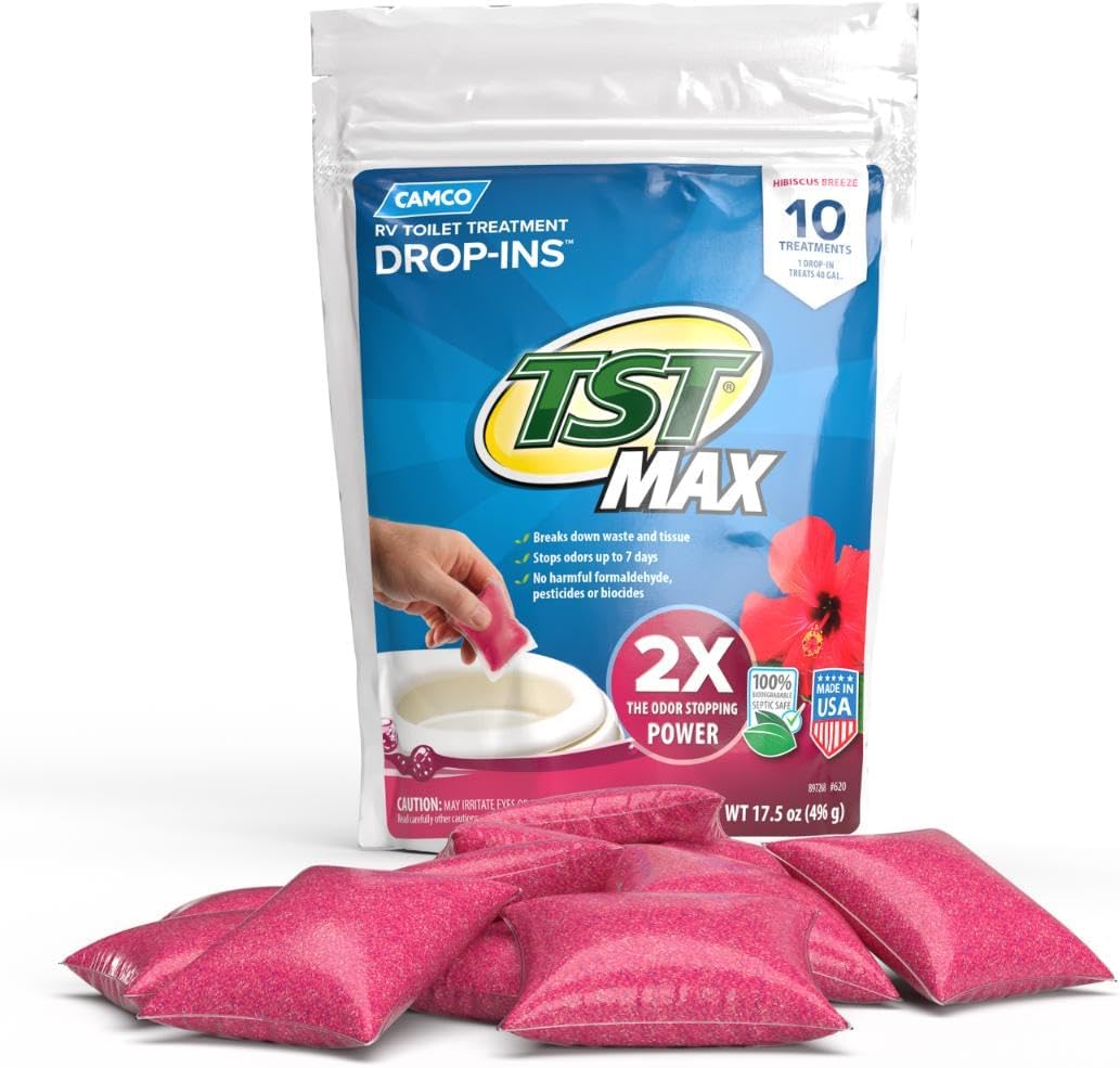 Camco TST MAX RV Toilet Treatment Drop-INs - Orange 30-pk - Made in the USA