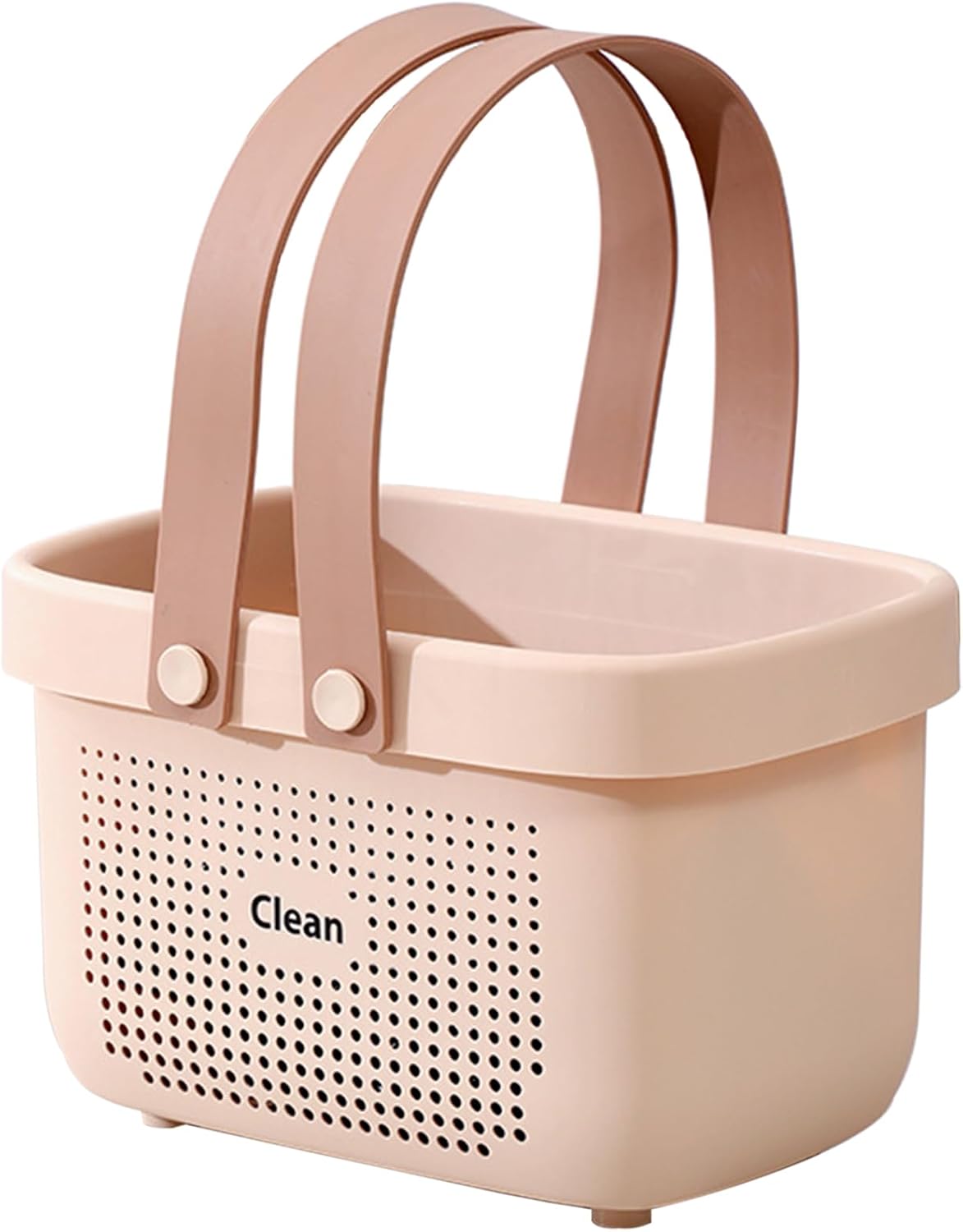 JiatuA Plastic Storage Basket with Handle Portable Shower Caddy Tote Organizer Basket Bin for Bathroom Kitchen Dorm Room Bedroom, Green