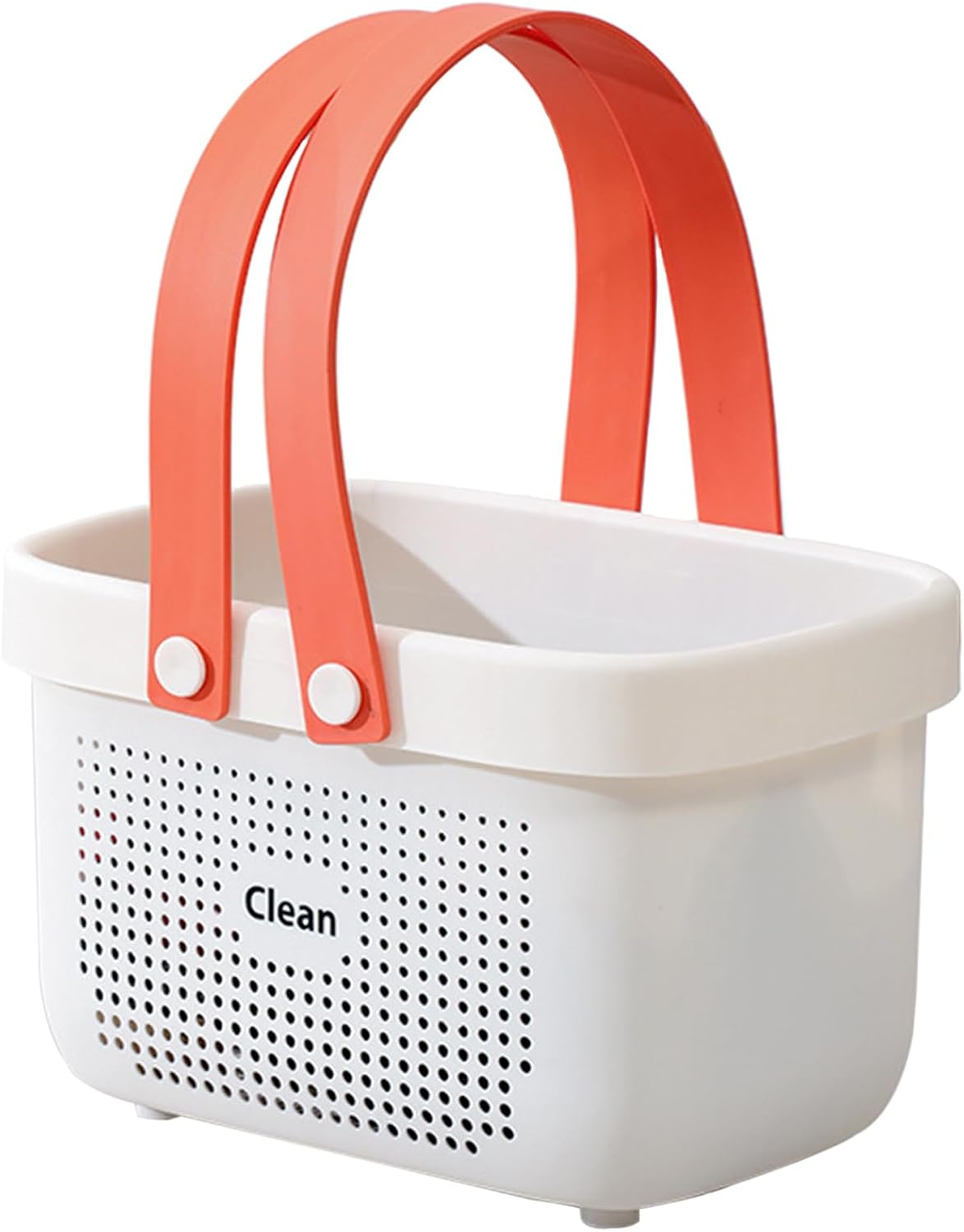 JiatuA Plastic Storage Basket with Handle Portable Shower Caddy Tote Organizer Basket Bin for Bathroom Kitchen Dorm Room Bedroom, Green