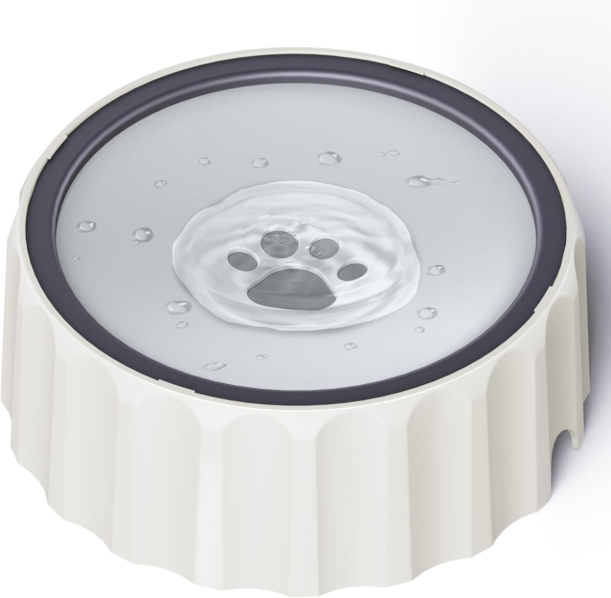 Dog Water Bowl No Spill 70oz/2L Large Capacity Dispenser Non Slip No Splash Bowl Pet Slow Feeder No Drip Dog Water Bowl on Vehicle Slow Water Bowl for Dogs and Cats