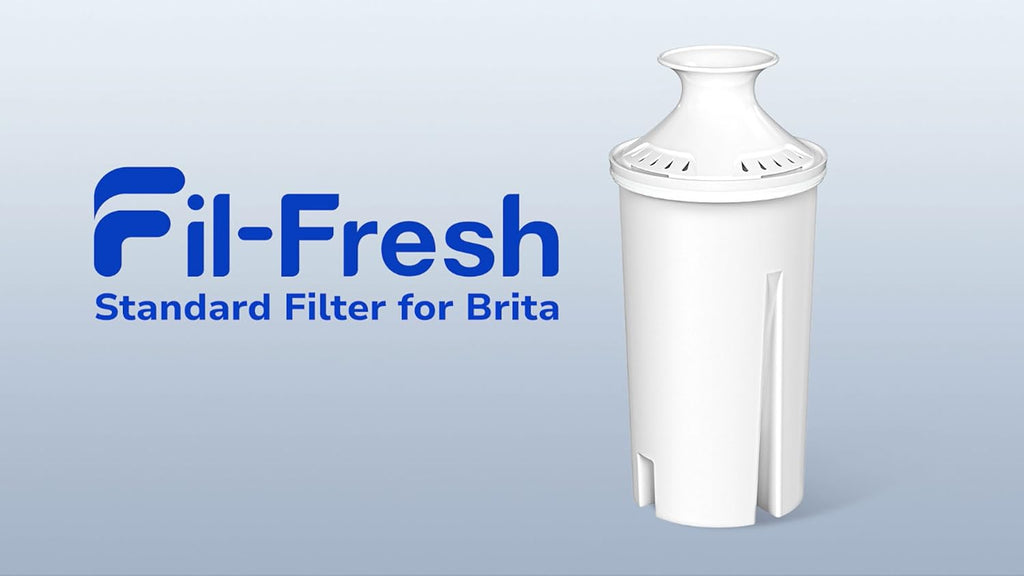 Fil-Fresh 3-Pack Water Filter Replacements for Brita Water Pitchers and Dispensers, NSF 53&42 Certified to Reduce Cadmium, Mercury, Copper, Zinc, BPA free, Lasts 2 Months or 40 Gallons