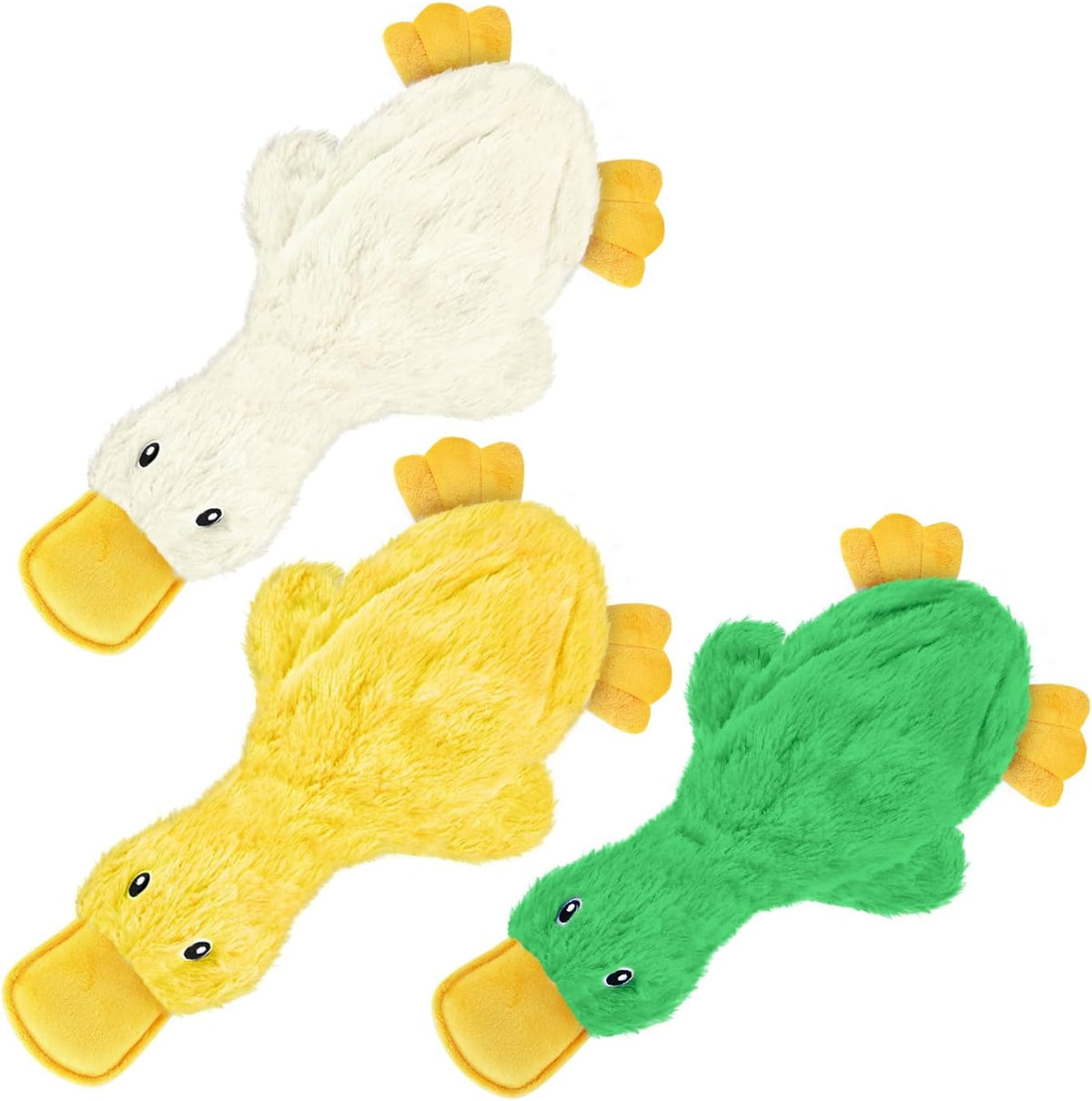 Best Pet Supplies Interactive Squeaky Dog Toy - Crinkle Duck, Blue | Stuffing Free Body, Soft, Squeaks & Crinkles, No Mess, Perfect for Moderate Chewers, Toss and Fetch Play