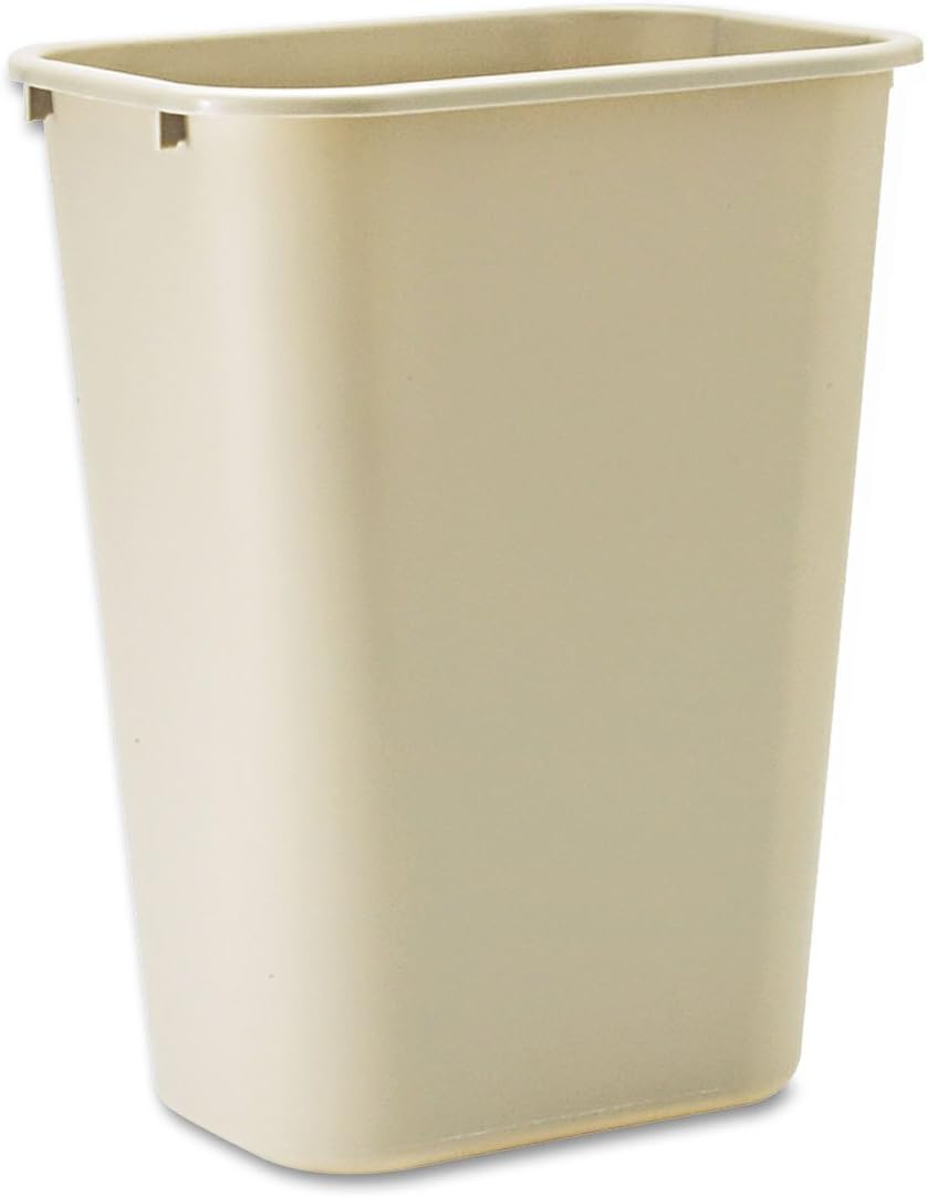 Rubbermaid Commercial Products Deskside Wastebasket/Trash Can, 10.25-Gallon/41-Quart, Gray, Plastic, Garbage Can for Home/Office, Fits Under Desk/Sink/Cabinet