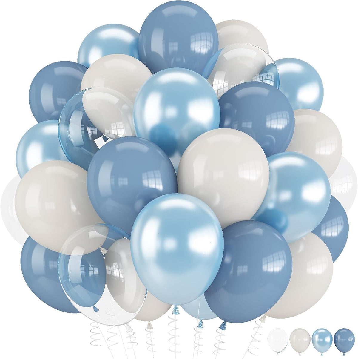 Pink Purple Blue Balloon, 62Pcs Iridescent Mermaid Music Idol Party Balloon