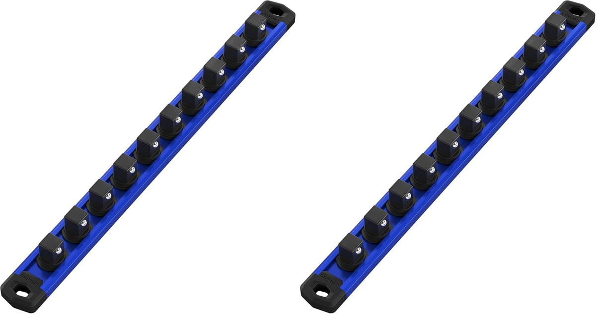 WORKPRO Magnetic Socket Organizer, Heavy-Duty 3/8-Inch Drive Socket Rail