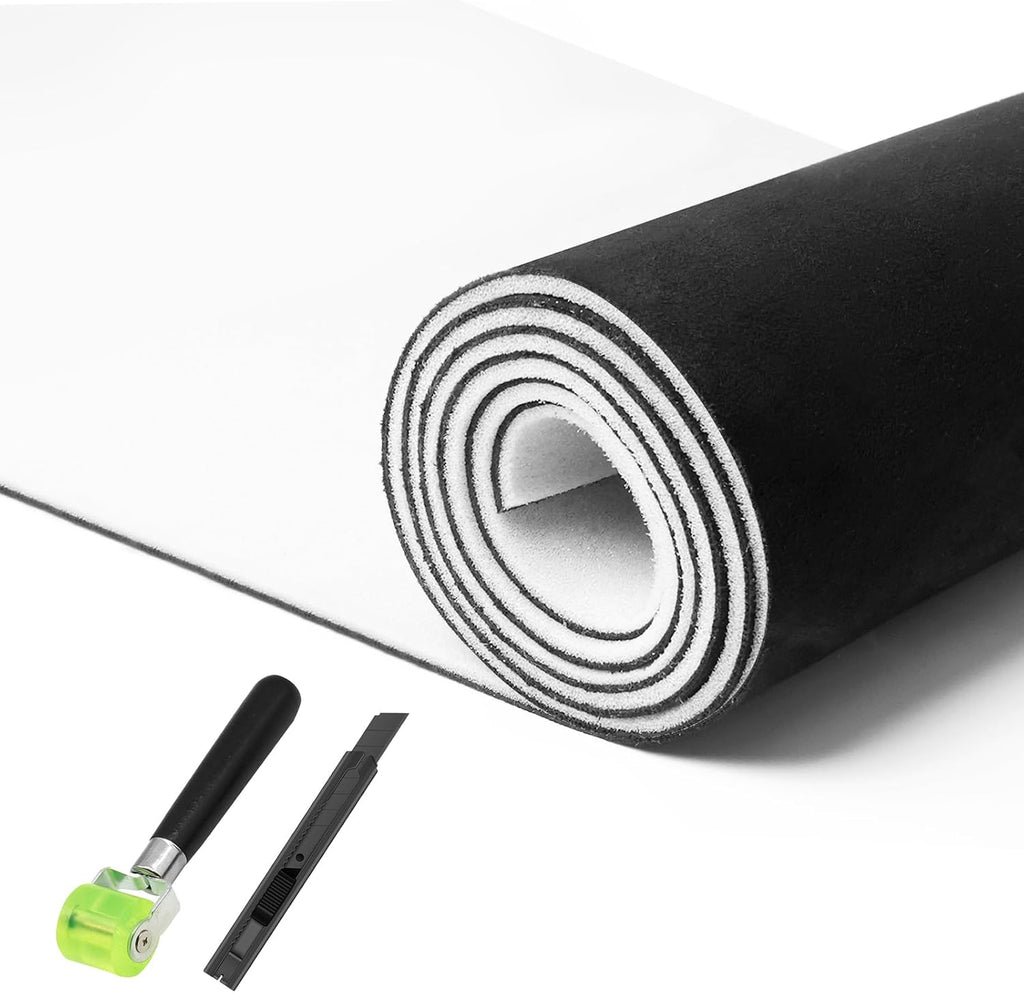 Storystore Foam Backed Suede Headliner Fabric, 98" L x 60" W Car Roof Liner