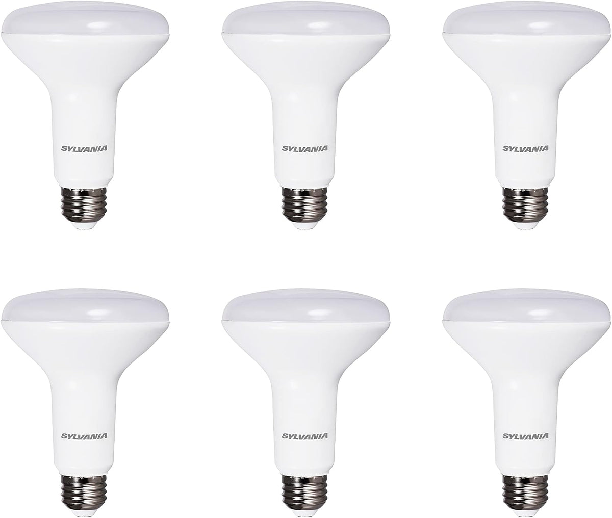 Sylvania ECO LED BR30 Light Bulb, 65W = 10W, Dimmable, Frosted Finish, 650 Lumens, 2700K, Soft White - 4 Pack (40870)