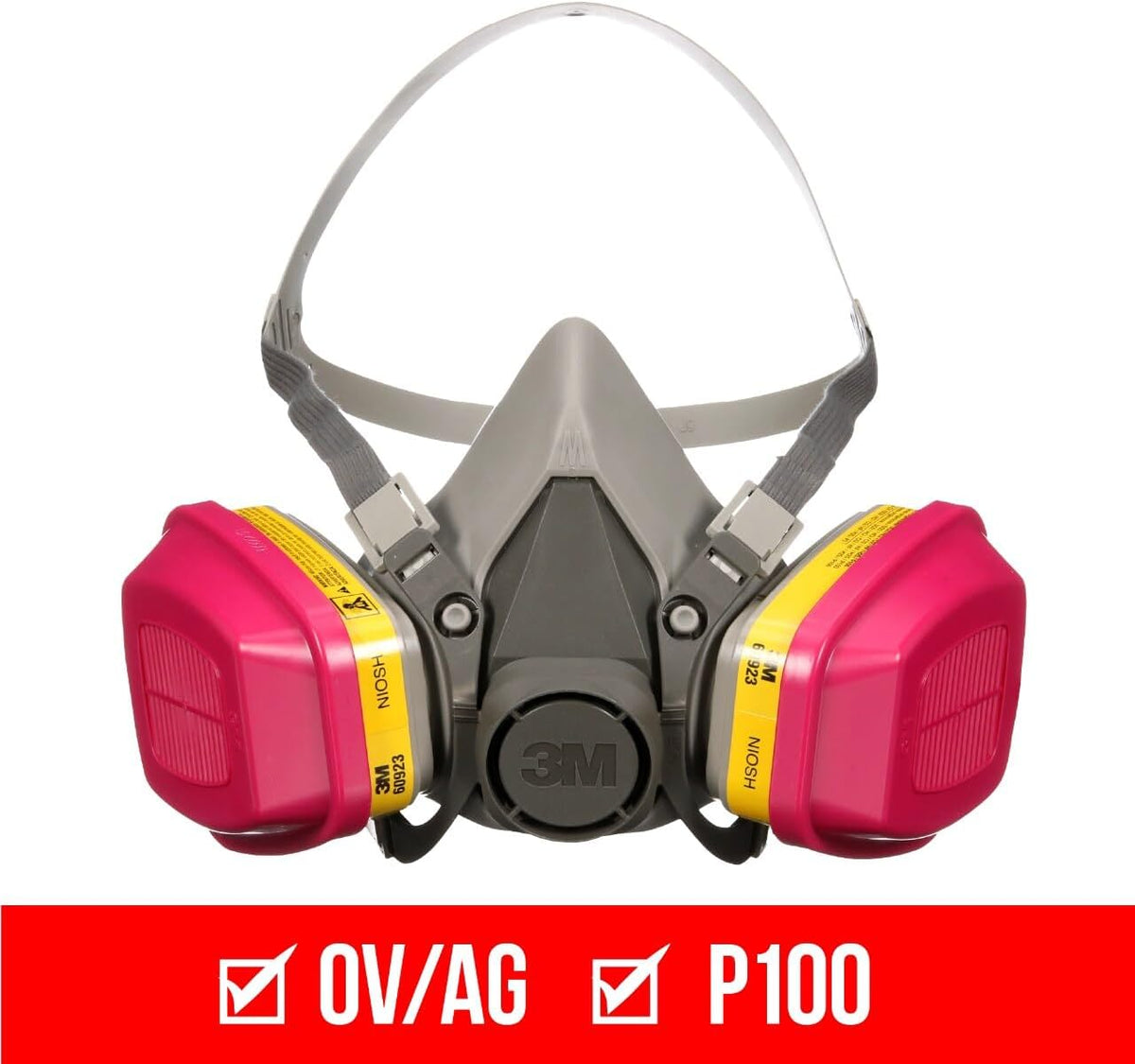 3M P100 / OV/AG Multi-Purpose Reusable Respirator 62023, Medium