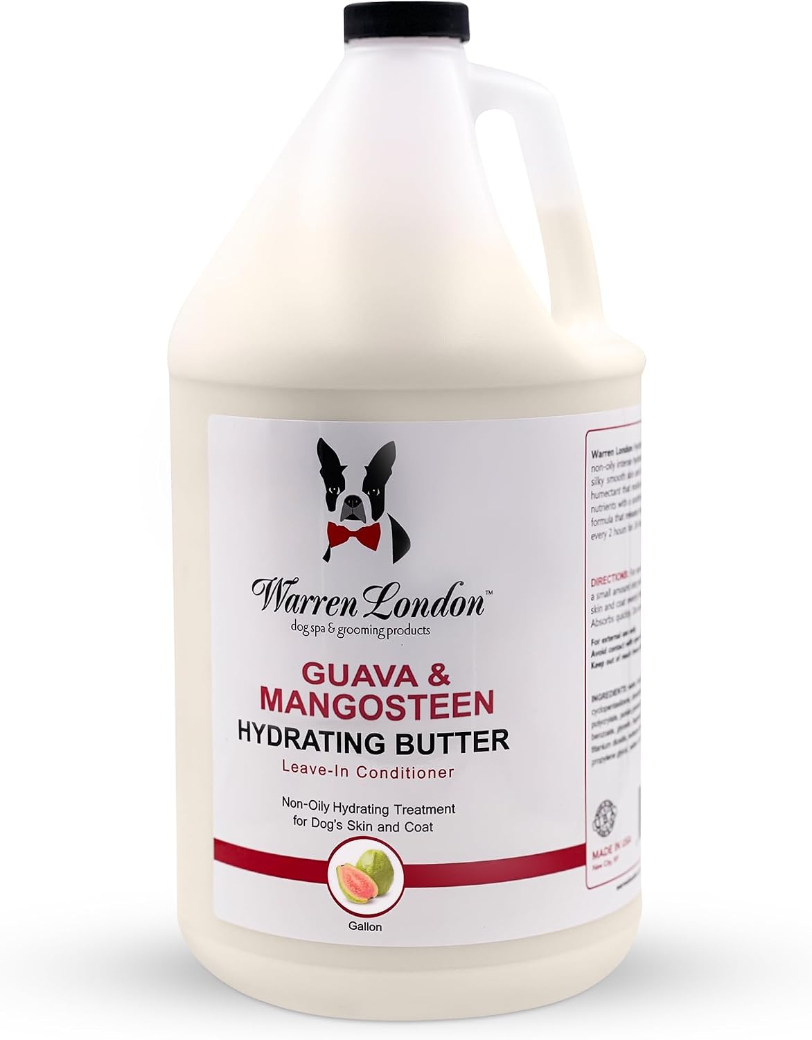 Warren London Hydrating Butter Leave in Pet Conditioner for Dogs | Lotion for Skin and Coat | Aloe Puppy & Dog Conditioner for Hair Detangler, Dry Skin, & Pet Fur Dandruff | Made in USA | Guava 8oz