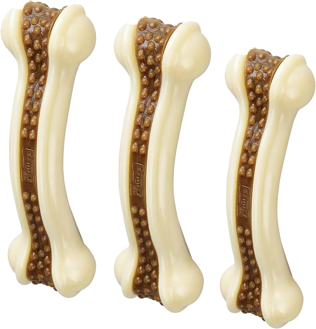 Dog Chew Toys for Aggressive Chewers Large Breed,2 Pack Beef Flavor Indestructible Dog Teething Chew Toys Bones for Large/Medium/Small Puppies,Pet Toy with Nylon