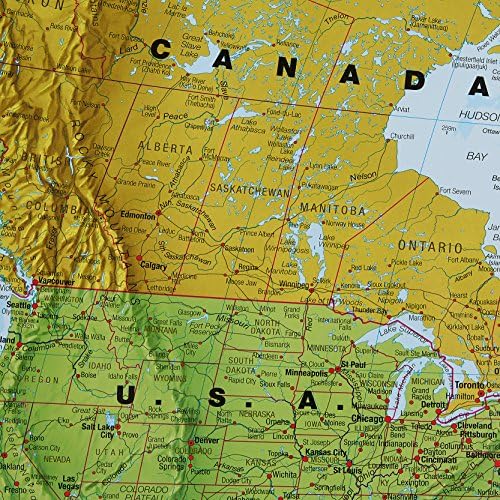 Giant World Map - Mega-Map Of The World 46 x 80 - Laminated - 2026 Updated