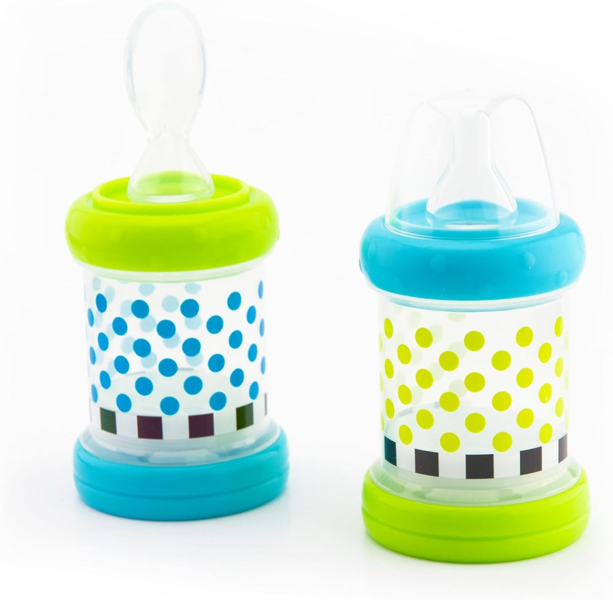 Sassy Baby Food Nurser – 4+ Months Set of 2- 4oz 100% Silicone Nipple and Spoon BPA-Free (30182)