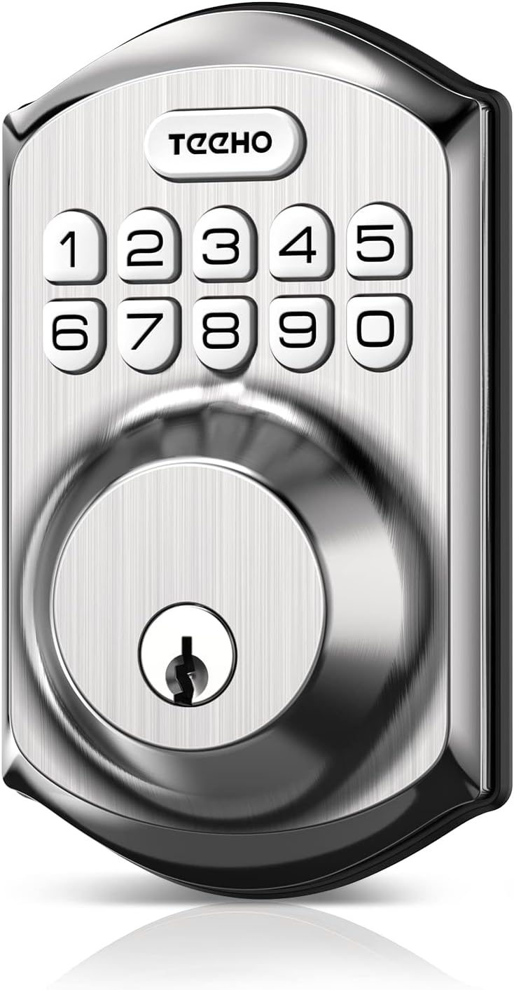 TEEHO TE001 Keyless Entry Deadbolt with Keypad for Front Door, Matte Black