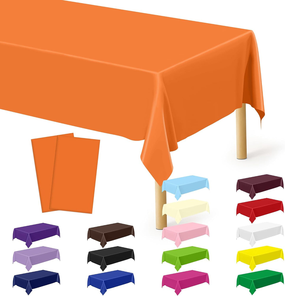 4Pack Black and Gold Tablecloths for Events, 54" x 108" Plastic Table Cloth Disposable for Rectangle Tables, Waterproof Table Cloth Cover for New Years Eve Decorations Holiday Birthday Wedding Dining