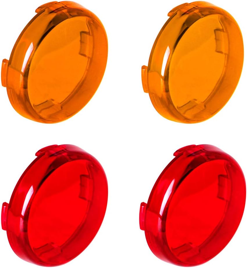 NTHREEAUTO Smoke Bullet Turn Signal Light Lens Cover Compatible with Harley Sportster Street Glide Road King Softail, Qty 4