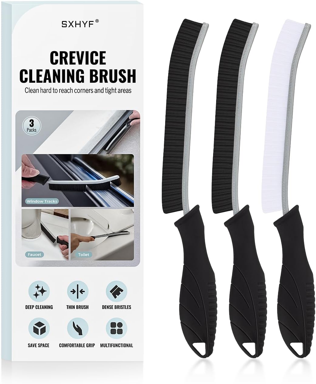 SXhyf Crevice Cleaning Brush - Grout Scrub Brush, House Cleaning Supplies