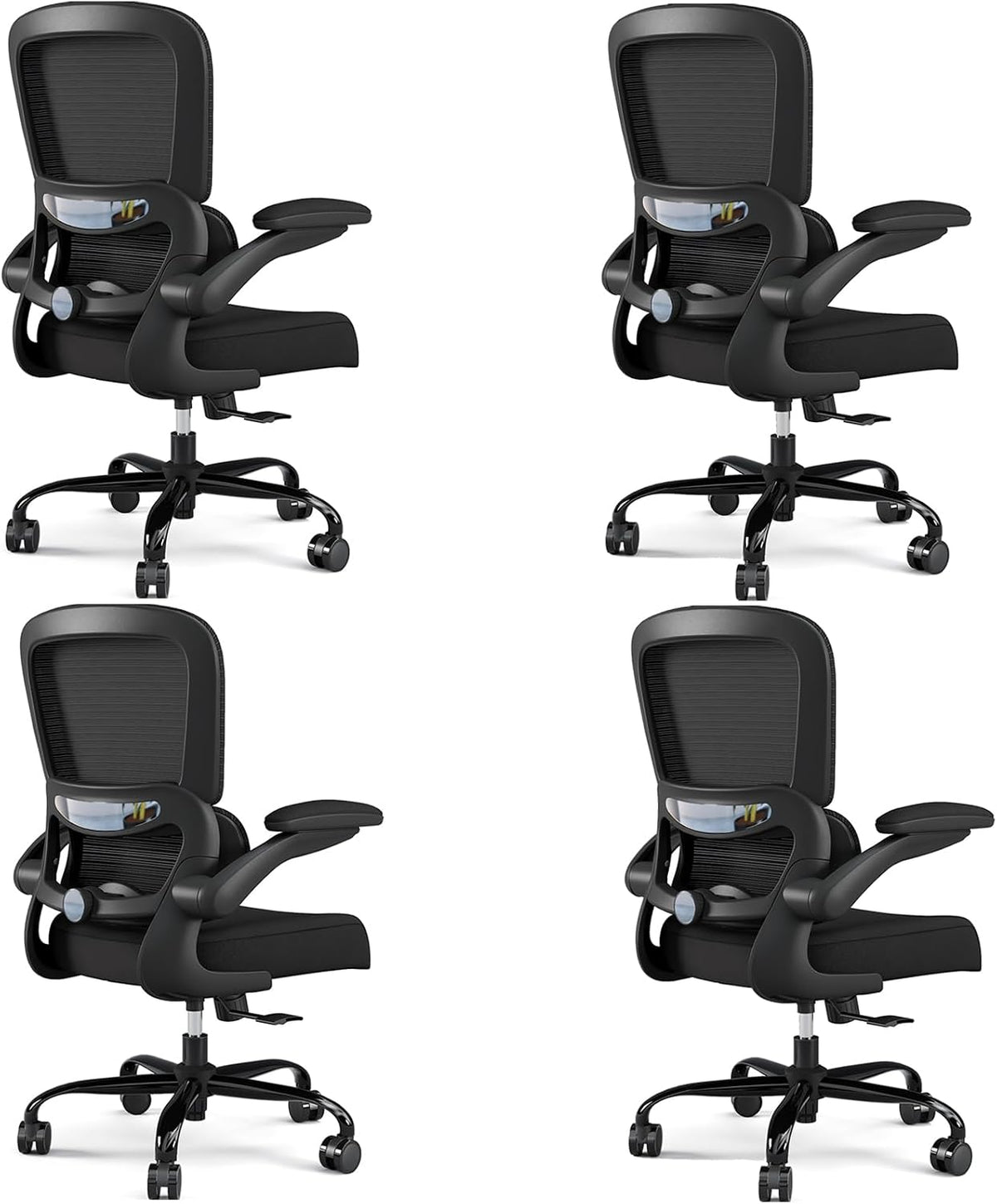 TRALT Office Chair - Ergonomic Desk Chair with Adjustable Lumbar Support, Mesh Computer Chair, Executive Chairs for Home Office Comfortable Lumbar Support (Black)