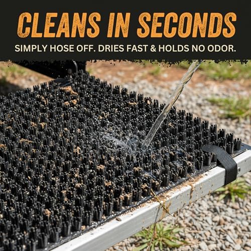 TrailScrubber RV Step Covers, Boot Brush Scrubber Mat for Camper Steps